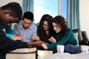 Diverse Students Praying
